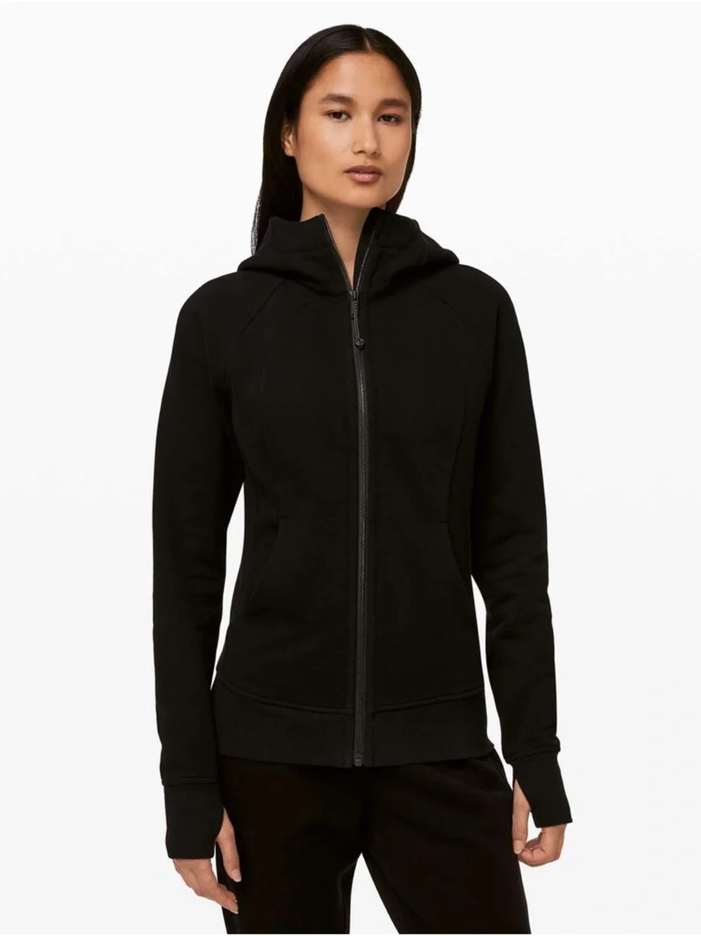 Lululemon Scuba Hoodie *Light Cotton Fleece Black Womens Size 8